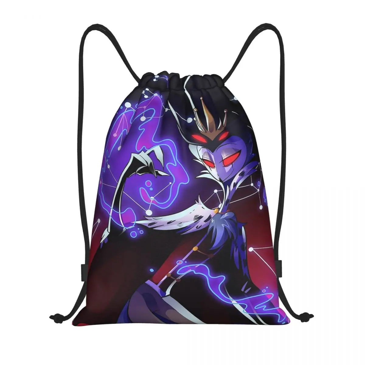 

Helluva Boss Cartoon Backpacks Multi-function Drawstring Bundle Pocket Sports Bag Book Bags for Man Woman Students