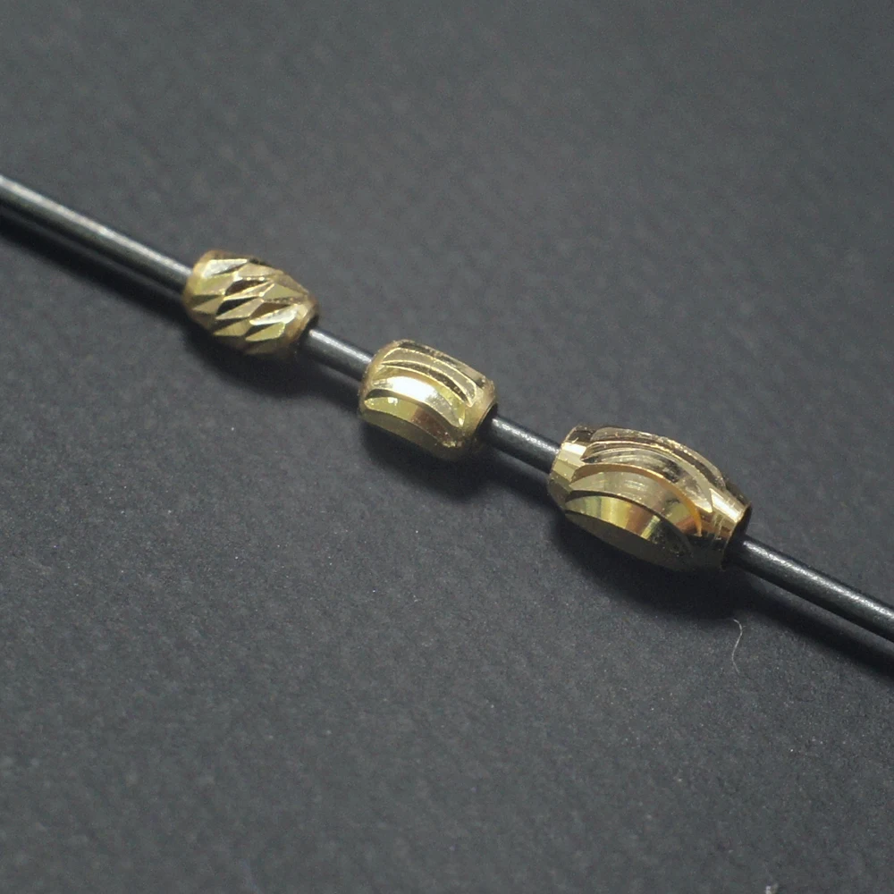 Pure 18k Gold Olive Beads Au750 Gold Spacer Beads Fine Jewelry Components Necklace Bracelet Anklet Earrings DIY Accessories