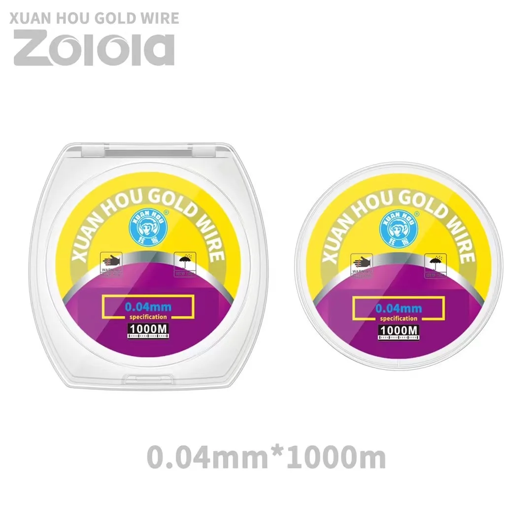 ZOLOLA 1000M Gold Wires 0.028/0.03/0.035/0.05/0.04/0.08mm 1km High Quality LCD Screen Glass Separate Cutting Wire Repair Tool