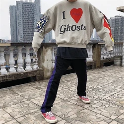 Cpfm Kanye West Kids See Ghosts Love Flame Foam High Street Loose Casual Hoodie Oversized Hip-hop Street Fleece Sweater