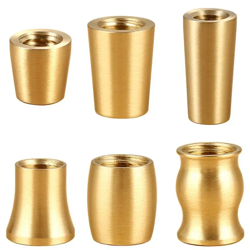 Pequenas pernas de cadeira de latão para móveis, cozinha pés para poltrona, mesa de café, metal substituição pernas, Footstool, 4pcs