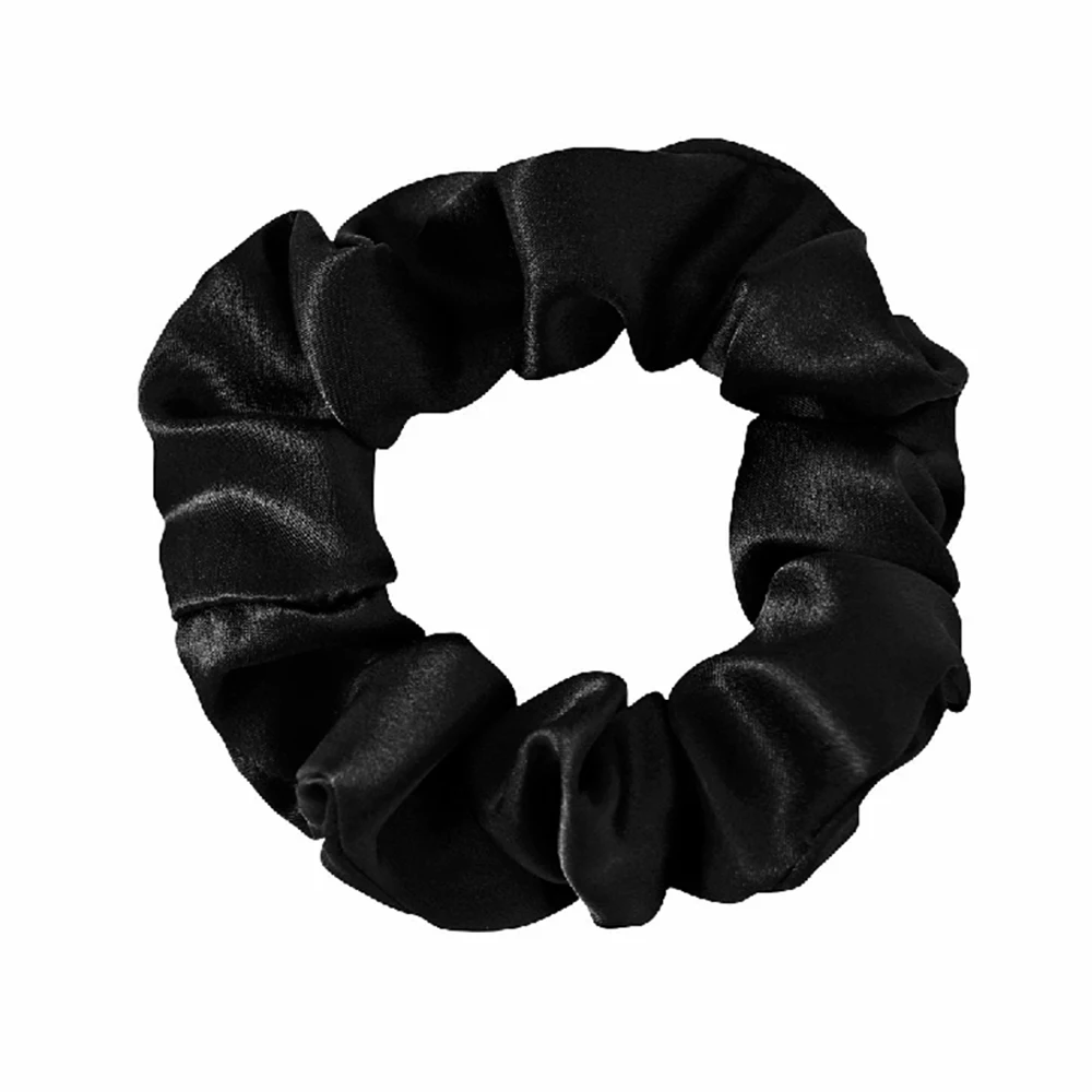 100% Pure Mulberry Silk Large Scrunchies Elastics Bands Hair Ties Ponytail Holders Pure Color for Women Girls Hair Accessories