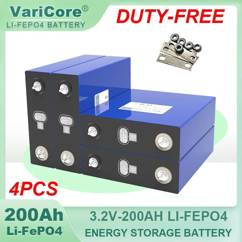 4PCS 3.2V 280Ah 310Ah 105Ah 90Ah LiFePO4 Rechargeable battery DIY 12V for Electric car RV Solar Energy Golf Cart TAX FREE