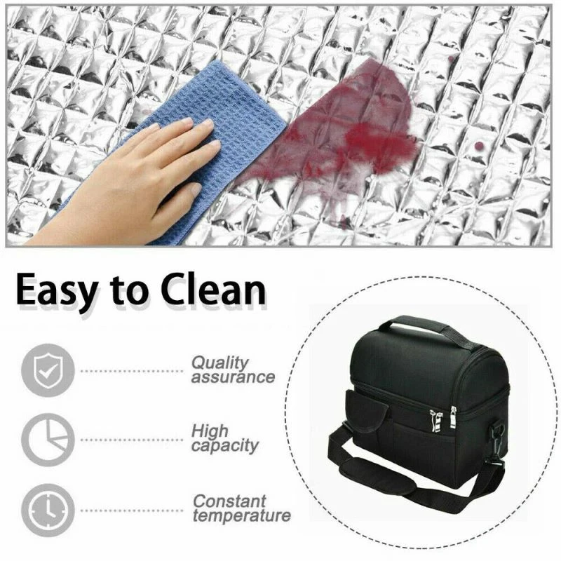 Lunch Bag Reusable Insulated Thermal Bag Women Men Multifunctional 8L Cooler and Warm Keeping Lunch Box Leakproof Waterproof