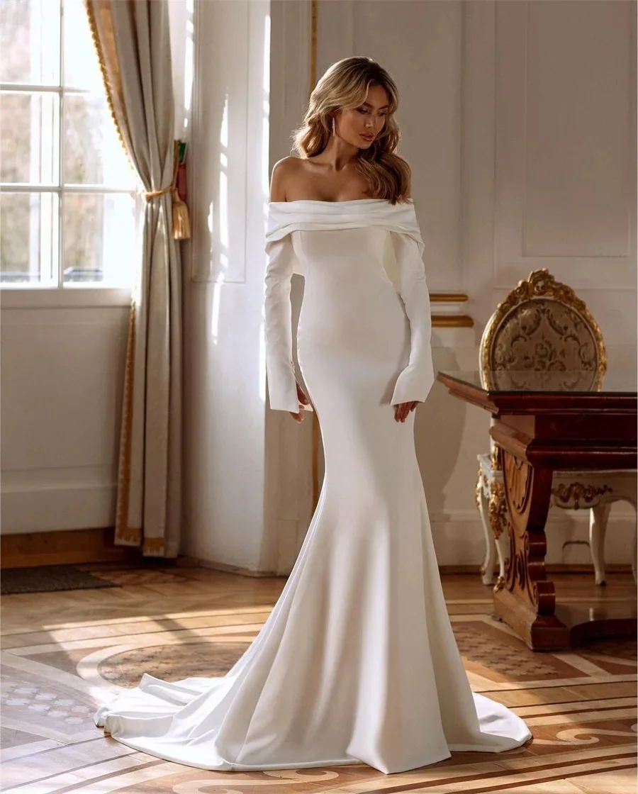 Simple Customize To Measures Off the Shoulder Wedding Gown Boasting 3D Lace Appliques and Alluring Slit for a Breathtaking