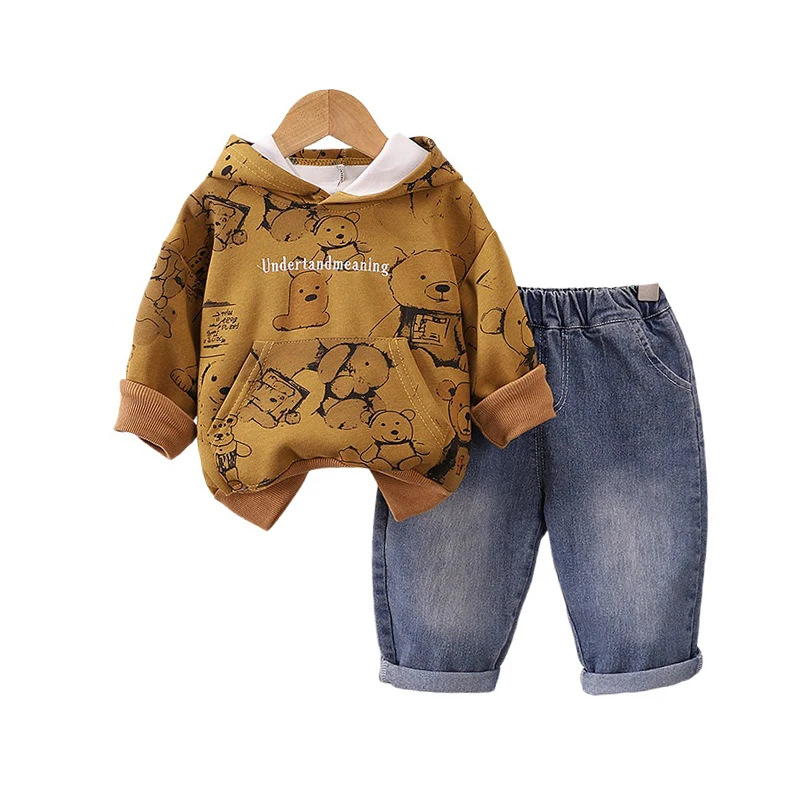 

Kids Boutique Clothes Christmas Outfits 2024 Fall Baby Boy Clothes 1 To 2 Years Long Sleeve Hooded Hoodies and Pants Boys Sets