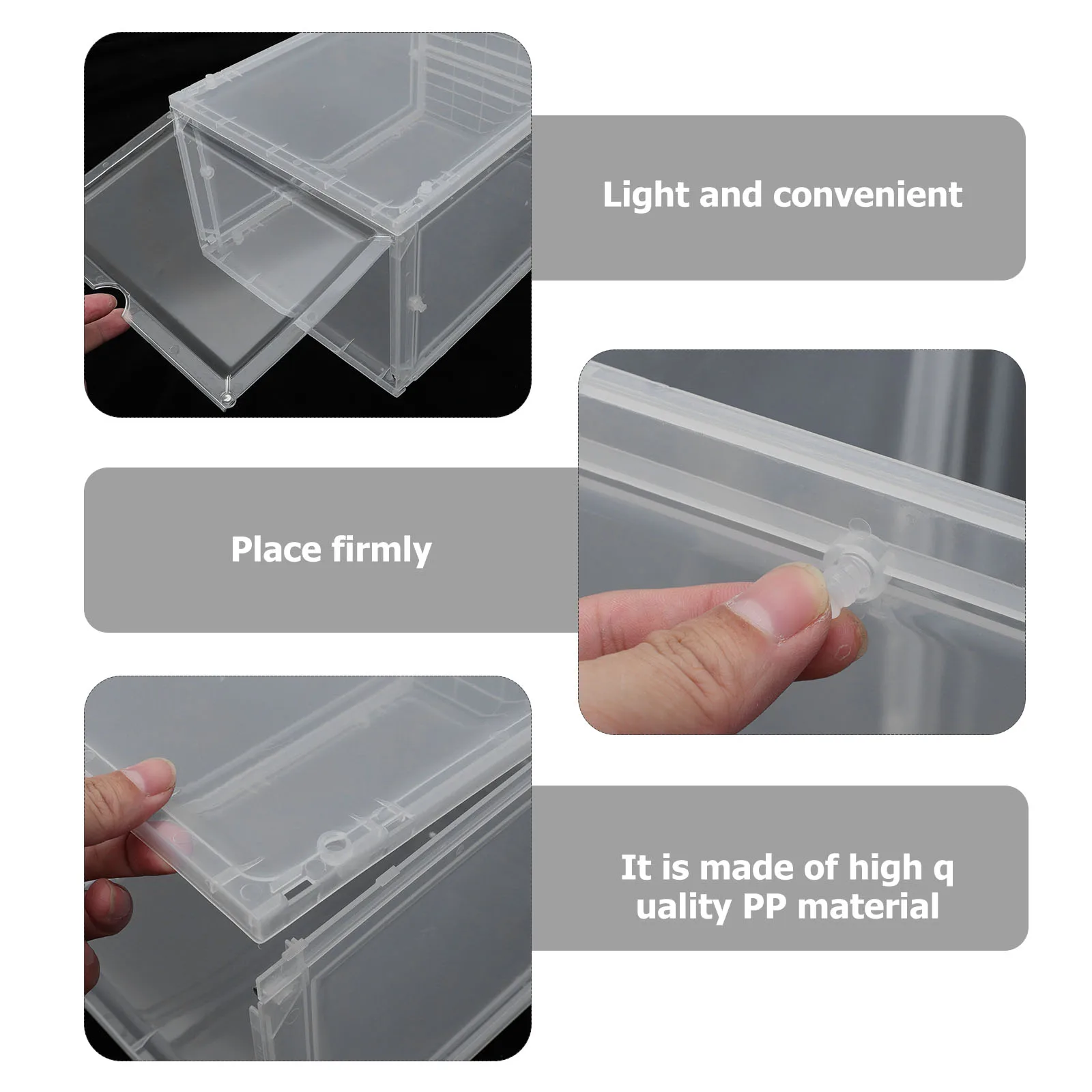 

Sneakers Storage Box Shoe Bins Display Containers Shoes Organizer Cases Boxes Cabinet
