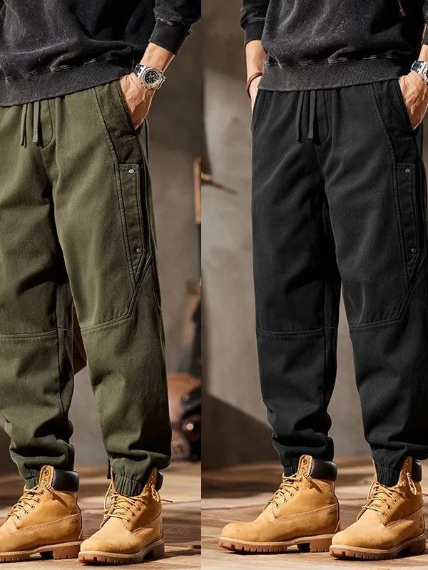 

Брюки для рабочей одежды American Sle, хлопковые повседневные свободные брюки для мужчин, весенне-осенние износостойкие длинные брюки Harlan