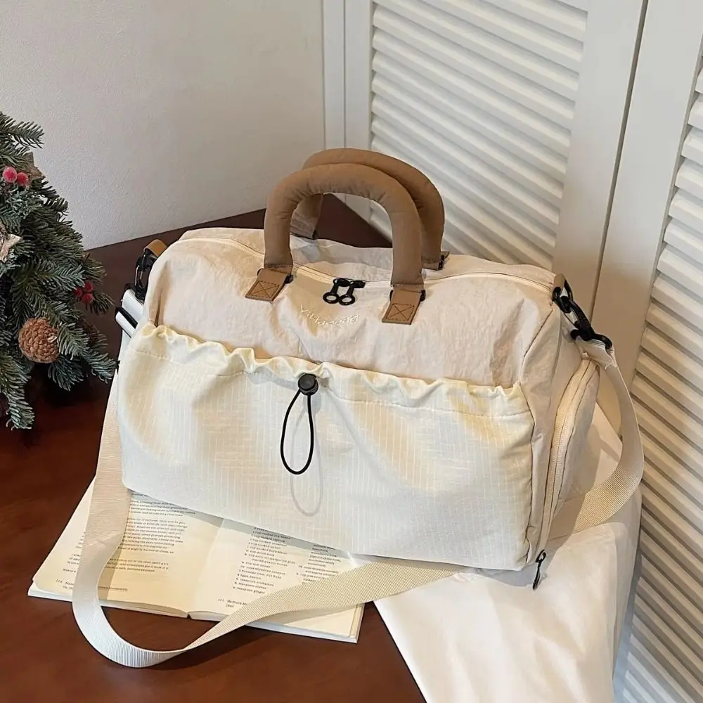 Large Capacity Travel Handbag Wear-resistant Multi Pocket Duffel Handheld Bag Durable Waterproof Gym Tote Storage Bag Fitness