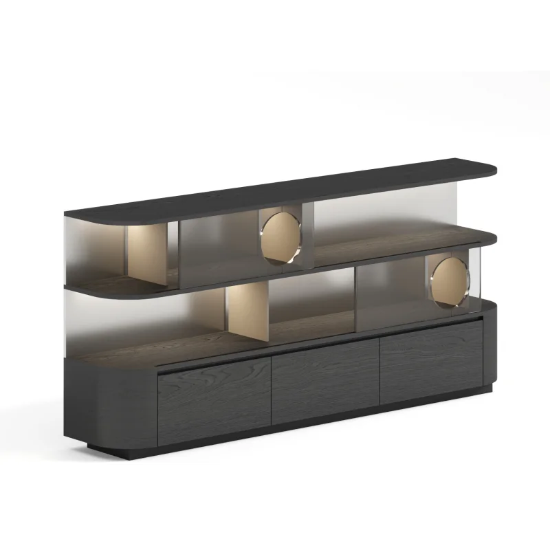 Modern Solid Wood Modular Eco-Friendly Large Capacity Home Office Filing Cabinet for Administrative