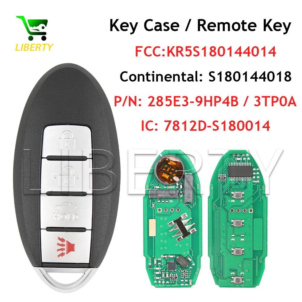 

Liberty For 2013-2015 Nissan Altima Maxima Pathfinder Auto Smart Keyless Remote Car Key Fob 285E3-9HP4B KR5S180144014 S180144018