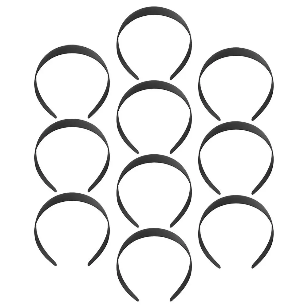 10Pcs Wide Plastic Headband DIY Plain Hard Headband Base Solid Color Thick Hairband for Women Girls Craft Makeup Spa Use