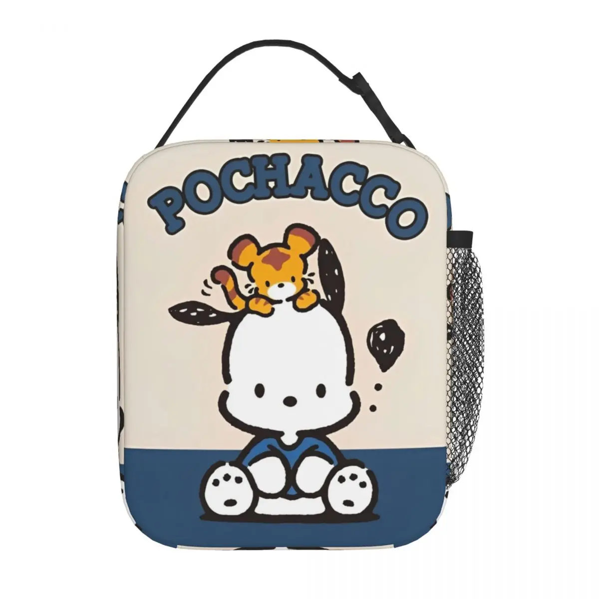 

Kawaii Pochacco Insulated Lunch Bags Large Cartoon Dog Meal Container Cooler Bag Tote Lunch Box Office Travel Bento Pouch