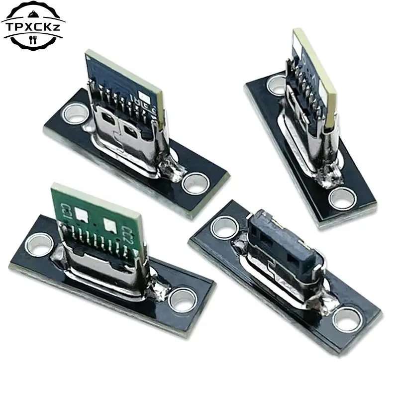 1pcs Type-C USB Jack 3.1 Type-C 2Pin 4Pin Female Connector Jack Charging Port USB 3.1 Type C Socket With Screw Fixing Plate