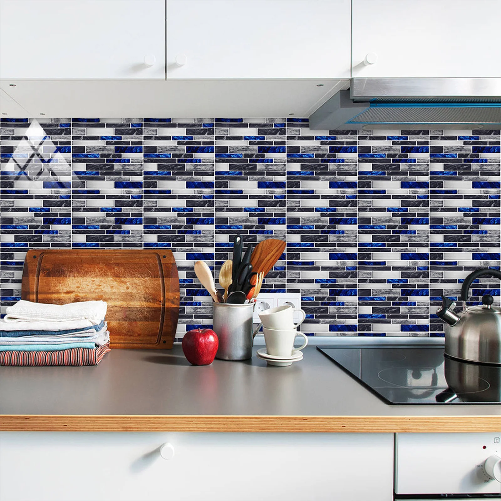 10pcs Self for tile Sticker Kitchen Bathroom Wall Sticker Decoration Bathroom Backsplashes Waterproof Wallpaper