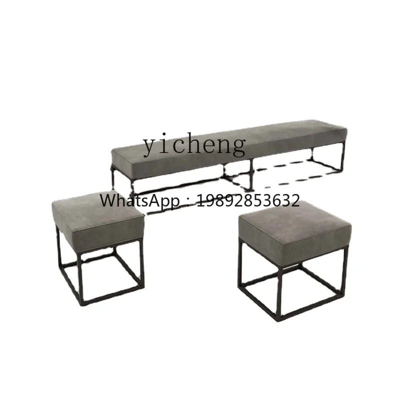 

ZZk Clothing Store Shoe Changing Stool Fitting Room Stool Simple Strip Shop Sofa