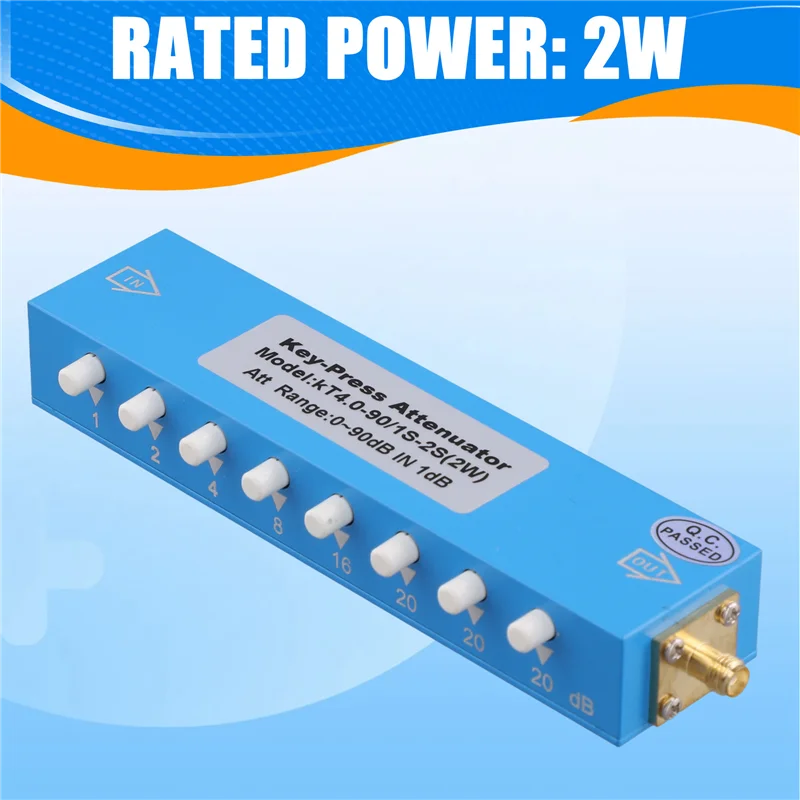 ABGI-External Thread Inner Hole RF Signal Attenuator SMA/N Adjustable 0-90Db 2W DC-4G For Network Communication