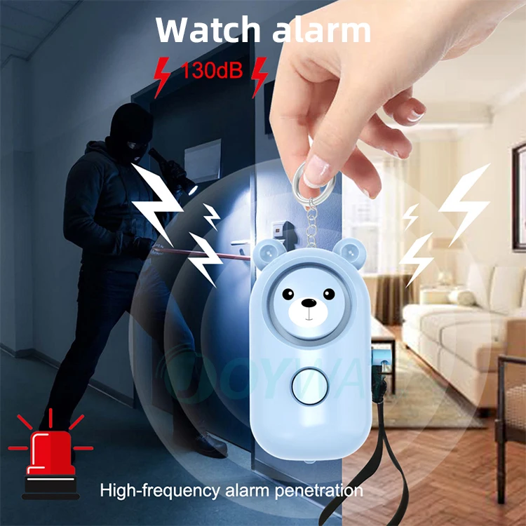 3PCS 130db Led Portable Women Emergency Self Defense Keychain Safety Personal Alarm With LED Light