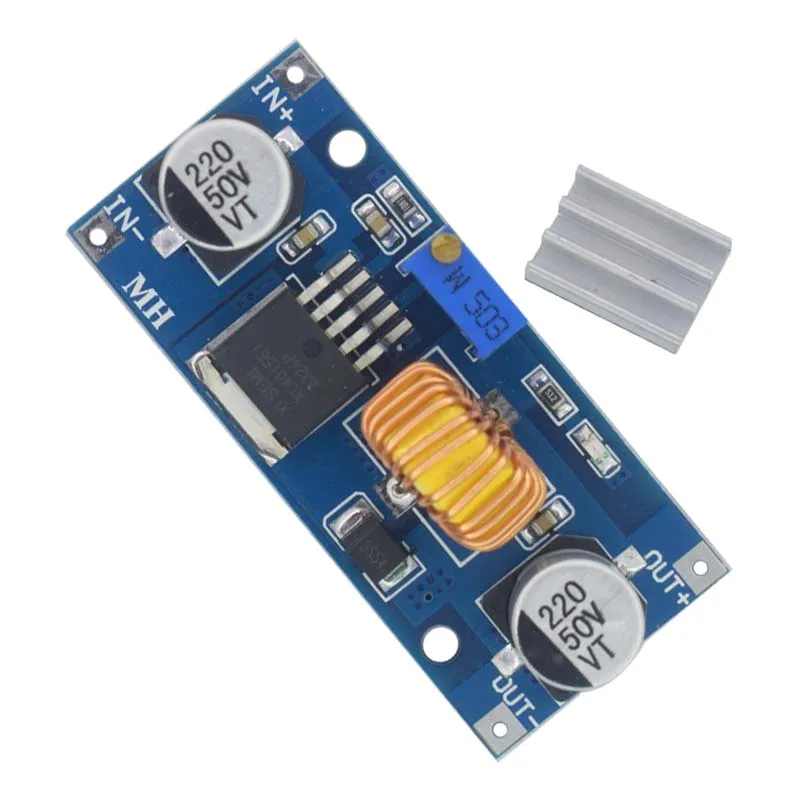 5/10 قطعة 5A DC-DC تنحى قابل للتعديل وحدة امدادات الطاقة شاحن ليثيوم XL4015 4 ~ 38 فولت 96% 5A تيار مستمر وحدة تنحى قابلة للتعديل