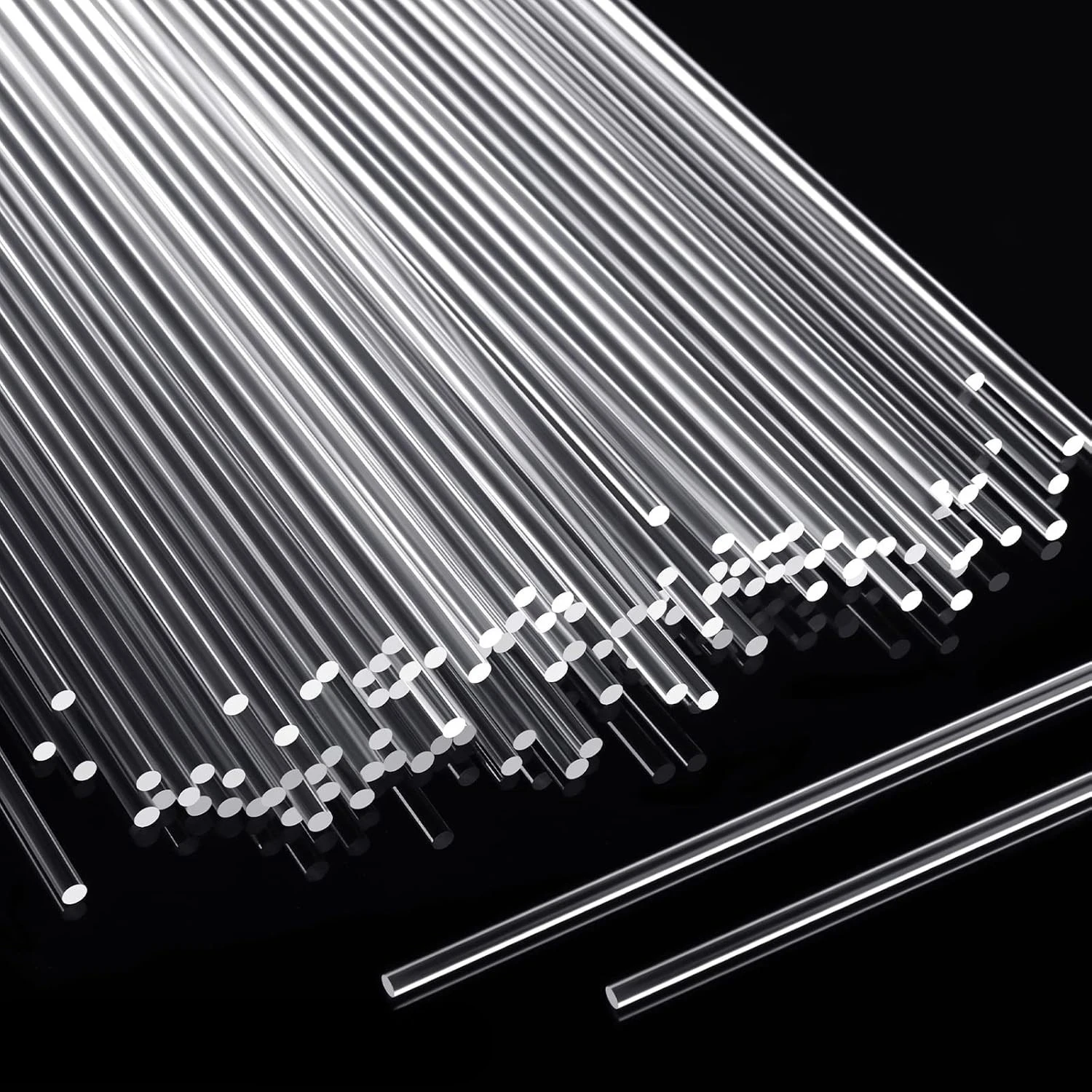 10cm Clear Acrylic Rods 2/3/4/5mm Dia. Acrylic Dowel Rod Plastic Cake Topper Sticks for DIY Crafts Party Decor Gardening