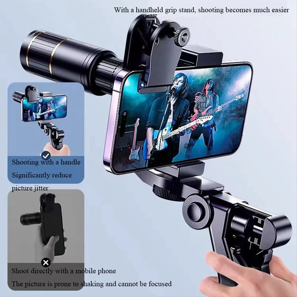 

Монокуляр с телеобъективом 22X, широкоугольный телескоп HD Len с оптическим покрытием и штативом с зажимом 2 в 1, для мобильного телефона