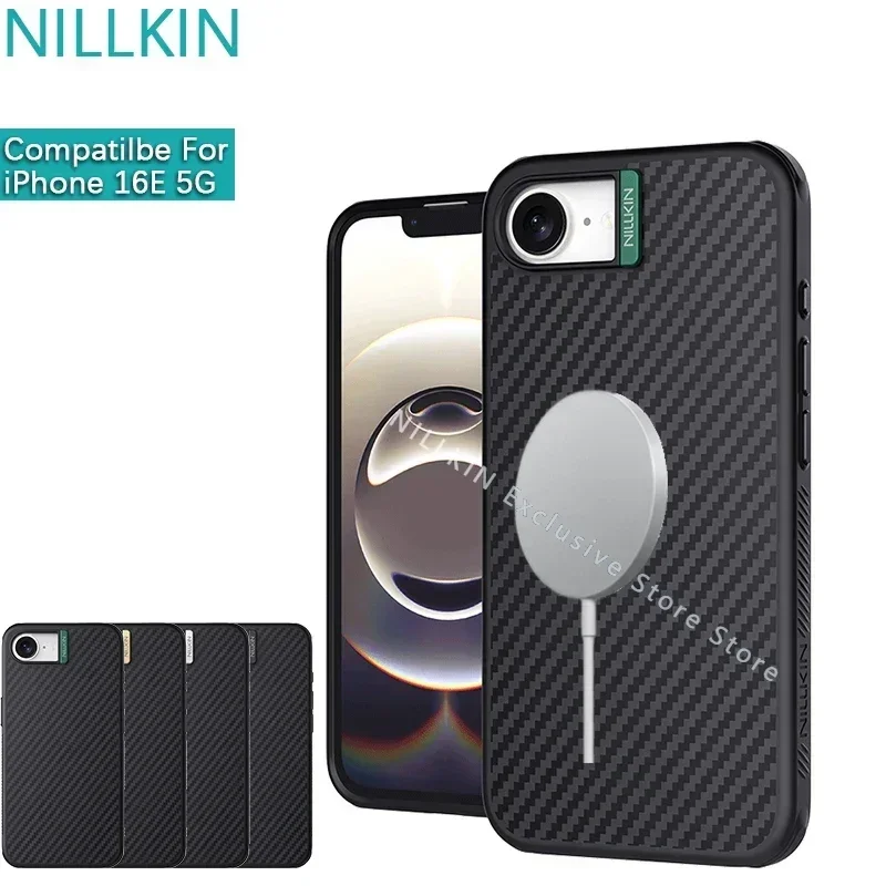 Чехол Nillkin для iPhone 16E из синтетического волокна Pro, магнитный чехол, противоударный чехол для телефона, защитный чехол для iPhone 16E 5G
