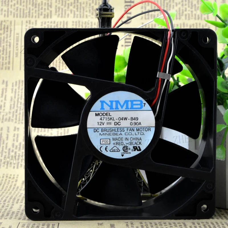 S New for NMB 4715KL-04W-B49 12V 0.90A 3-Pin cooling fan#QW