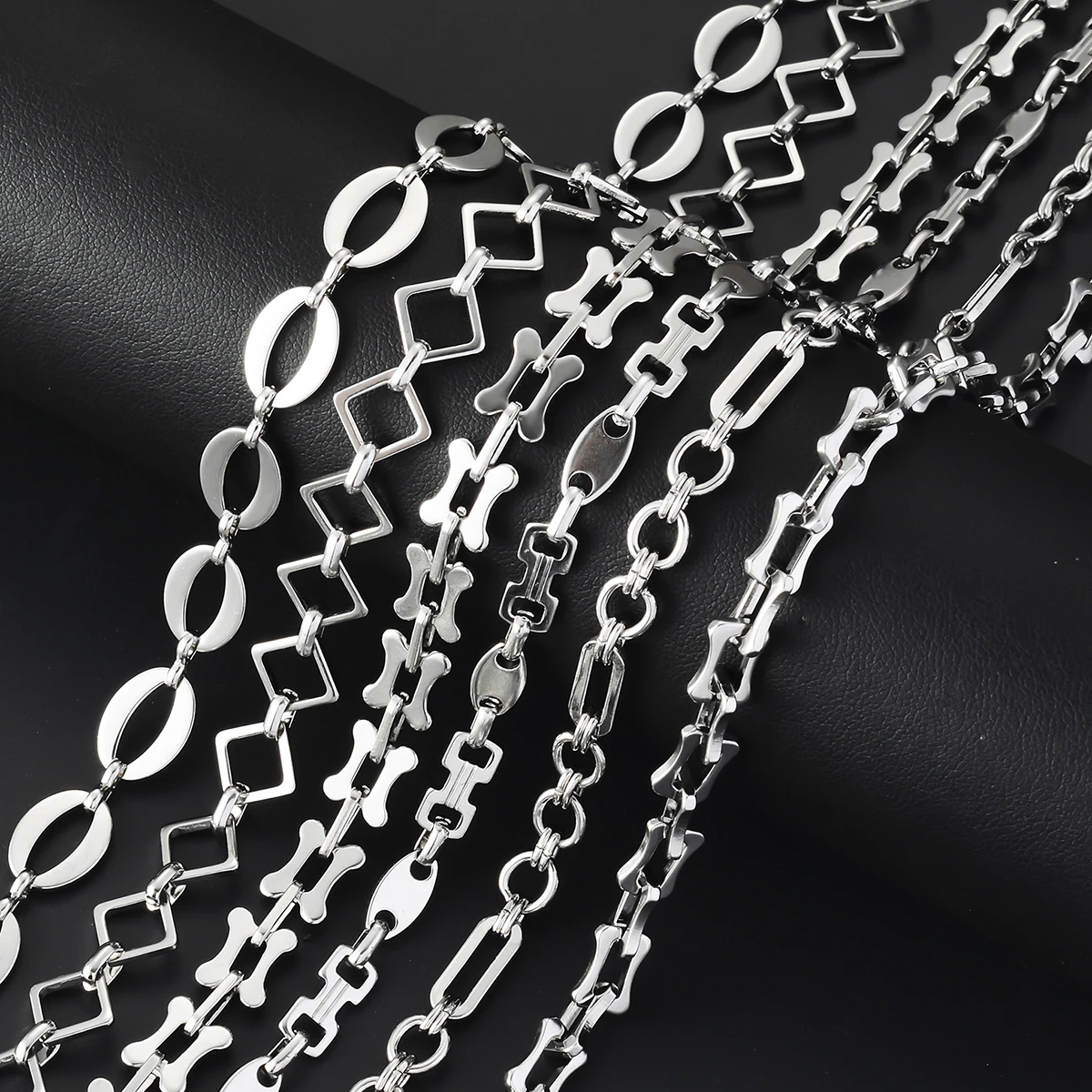 Wholesale 1 meter Big Handmade Link Chain Stainless Steel Bracelet Necklace For DIY Jewelry Making Not allergic