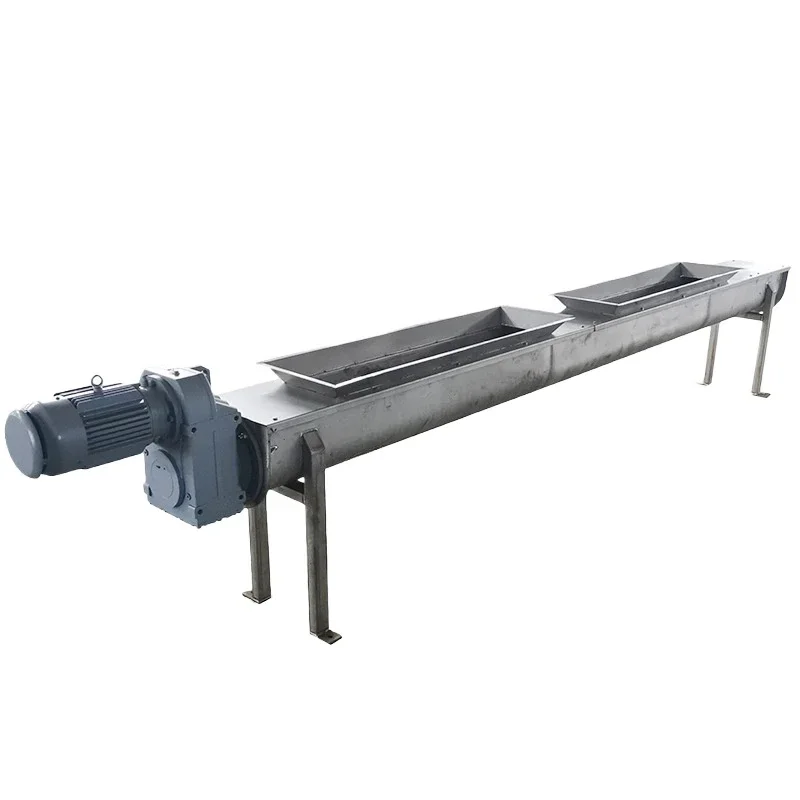 WLS Shaftless Spiral Jiaolong Conveyor Tubular U-groove Nylon Liner Stainless Steel Feeder Sludge Conveyor