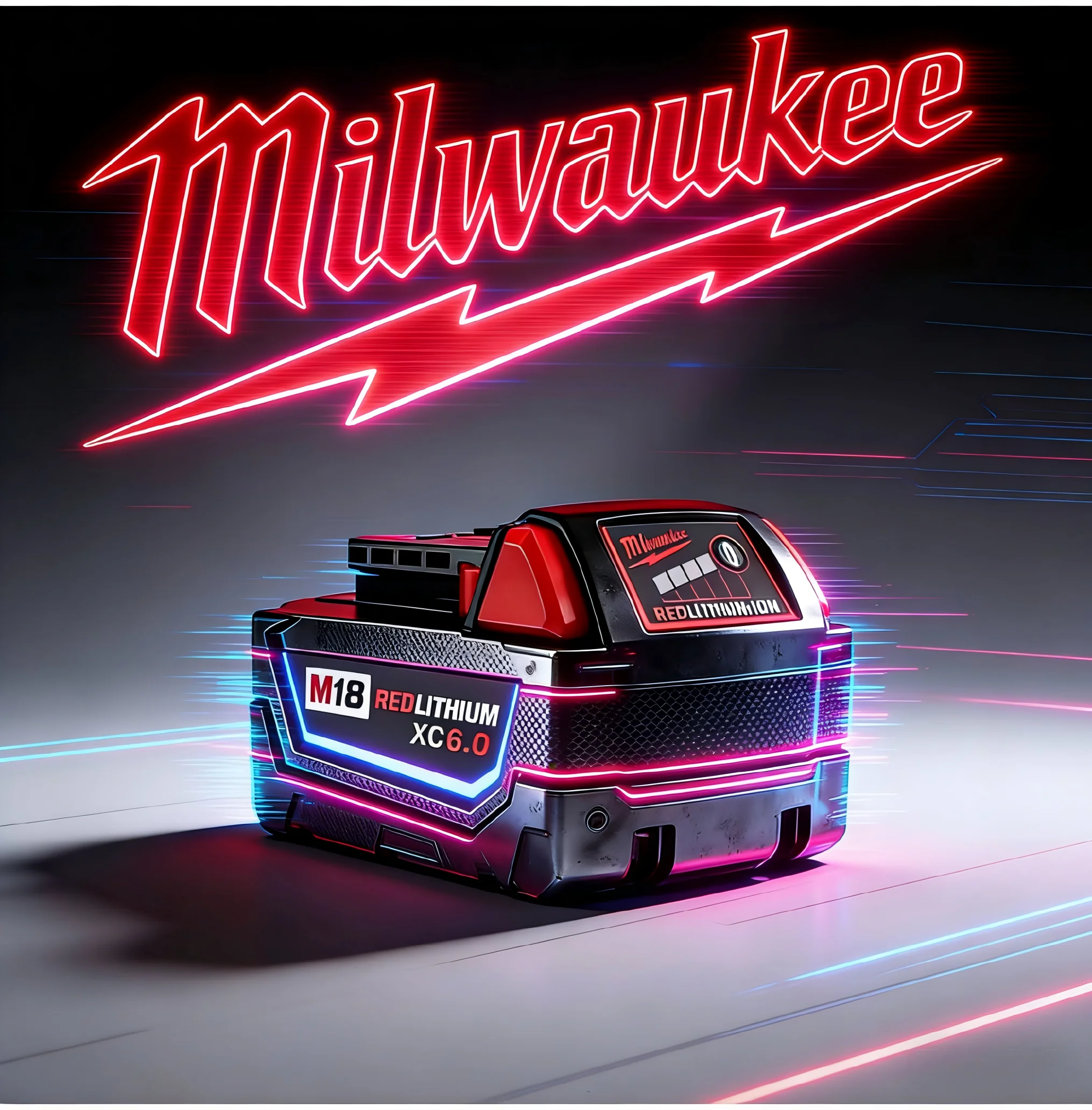 

100% Milwaukee M18 12.0Ah 8.0Ah Battery, 18V RED Lithium-Ion Replacement Battery for 48-11-1860 2604-22 M18 Power Tools