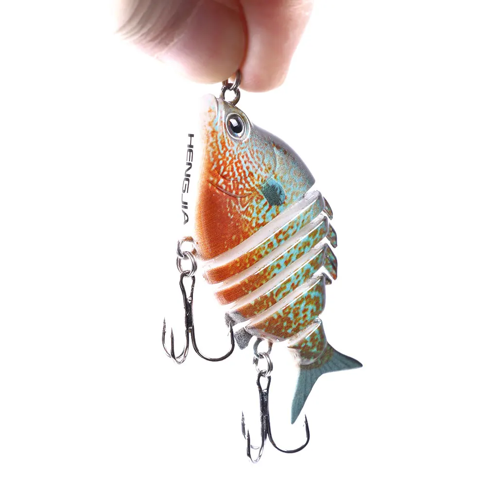 Swimbait Fishing Lures Lifelike Tilapia shape 6.35cm-9.3g Hard Bait 63mm 9.3g Lure With Treble Hook Multi Jointed Lures For Bass 2