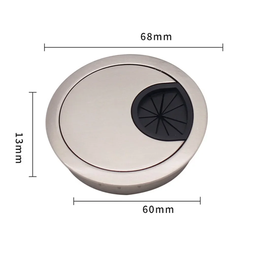 50/53/60mm Desk Cord Grommet Wire Hole Cover Line Outlet Port Threading Box Cover Cable Passing Box Office Table Cable Organizer