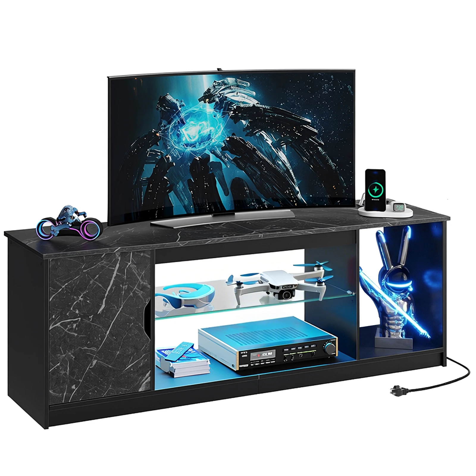 57" Gloss Black Med…