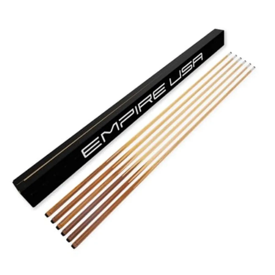 

Set of 6 Pool Cues 57" One-Piece Hardwood 4-Prong House Bar Billiard Cue Sticks with 13mm Leather Tips