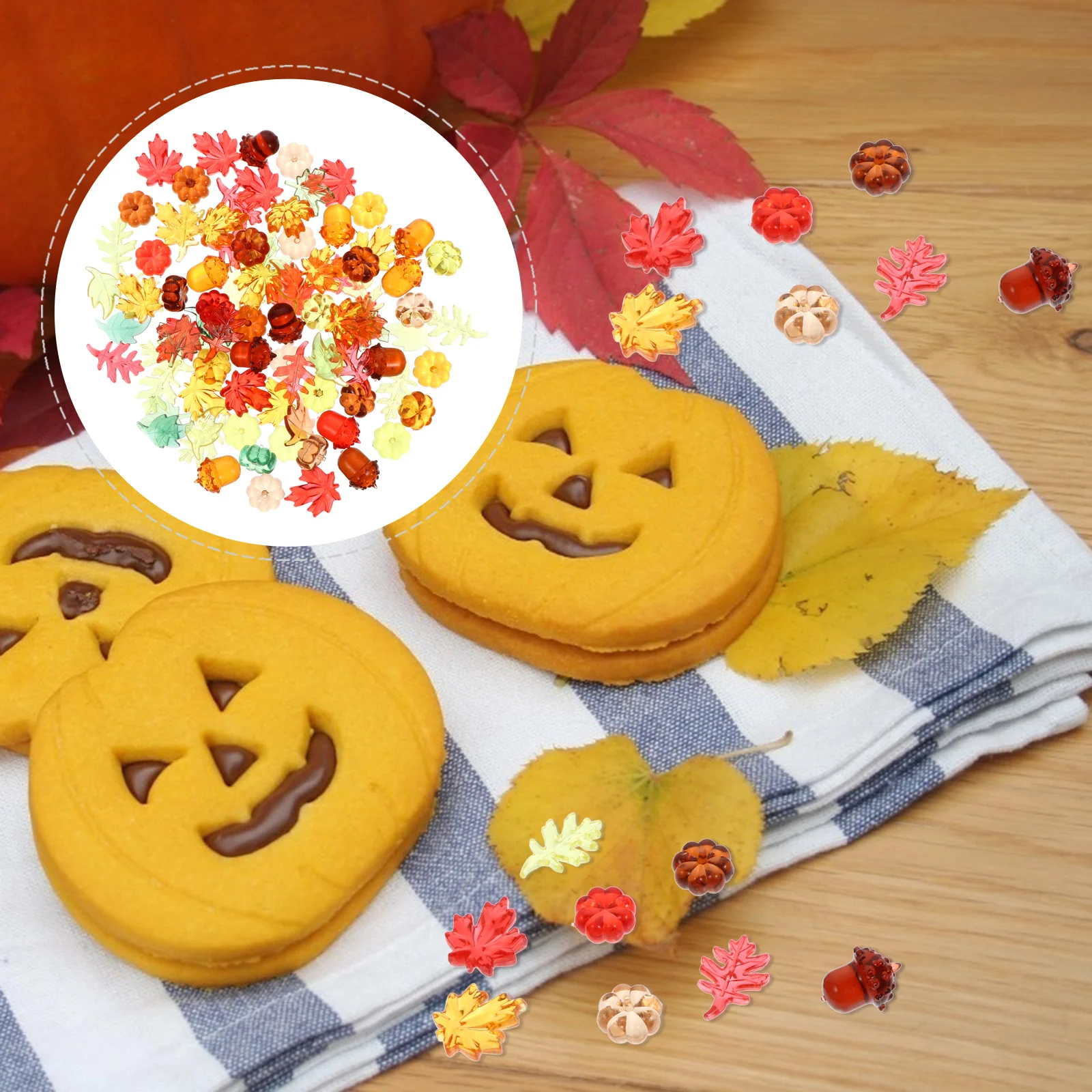 

Acrylic Pumpkin Leaves naments for Thanksgiving Decor Photo Props Desktop Tabletop Crafts Party Supplies Sturdy Colorful Indoors