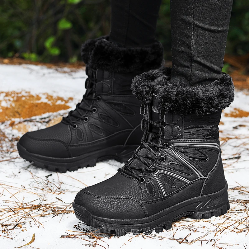 

2024 Winter Travel Casual Snow Boots Women's Platform Wear-resistant Cotton Shoes Anti Slip Hiking Work Cold Proof Women's Boots