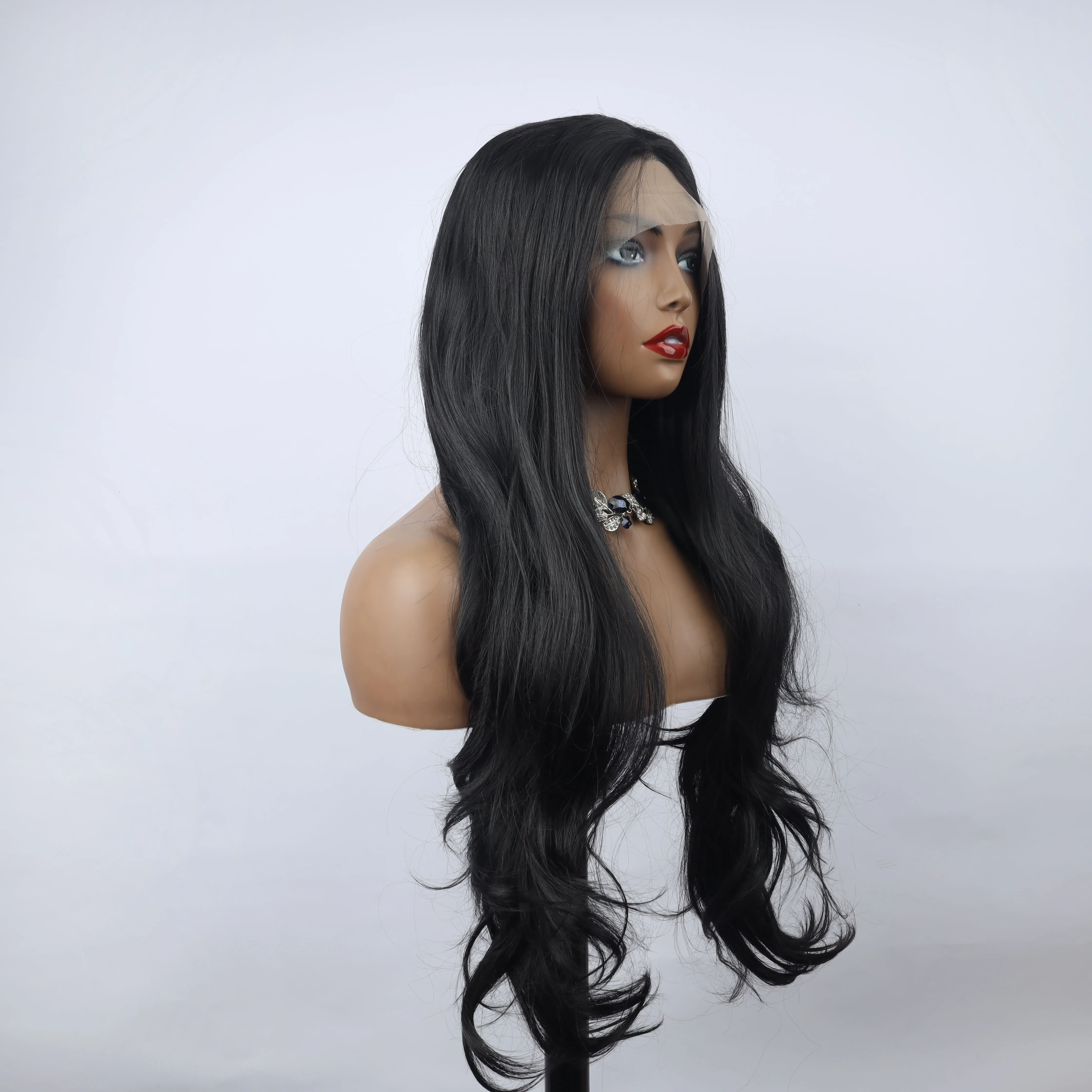 oley Fashion Curly Wig Synthetic Lace Front Wigs Black Female Lace Wig 13X3 For Black Women Cosplay Hair Daily Use