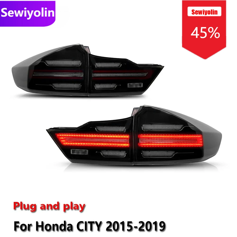 

Car DRL LED Tail Light Assemblies For HONDA CITY 2015-2019 Auto Fog DRL Brake Turn Signal Lamp Plug And Play