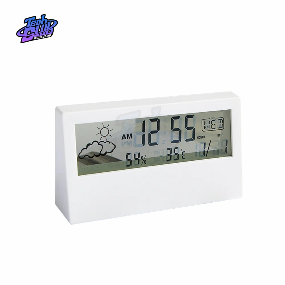 Multifunction Electronic Alarm Clock Student Mute Simple And Children'S Bedroom Smart Digital Clock Thermometer Hygrometer