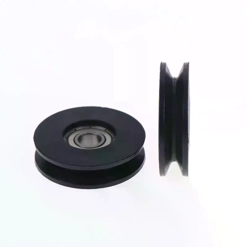 1Pcs Nylon Wheel Pulley Wheel 10*50*13mm Roller U Grooved Wheel Wire Rope Over Line Lifting Pulley