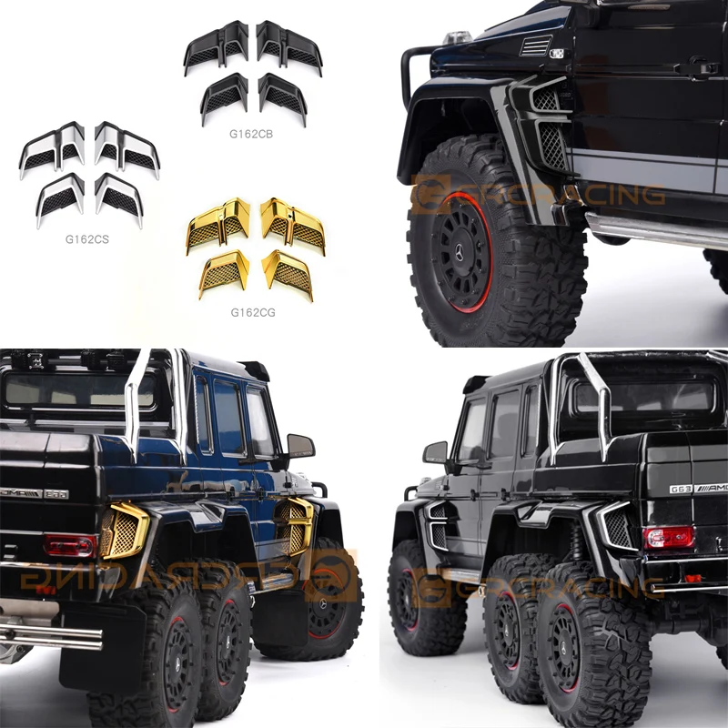 

Wheel Eyebrow Grille Kit Side Exhaust Aerodynamic Decorative Parts for 1/10 RC Crawler Car Traxxas TRX4 TRX6 Benz G500 G63 DIY