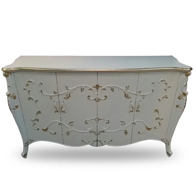 European neo-classical custom shoe cabinet carved solid wood folio 4-door storage guest post-modern simple multi-layer entrance