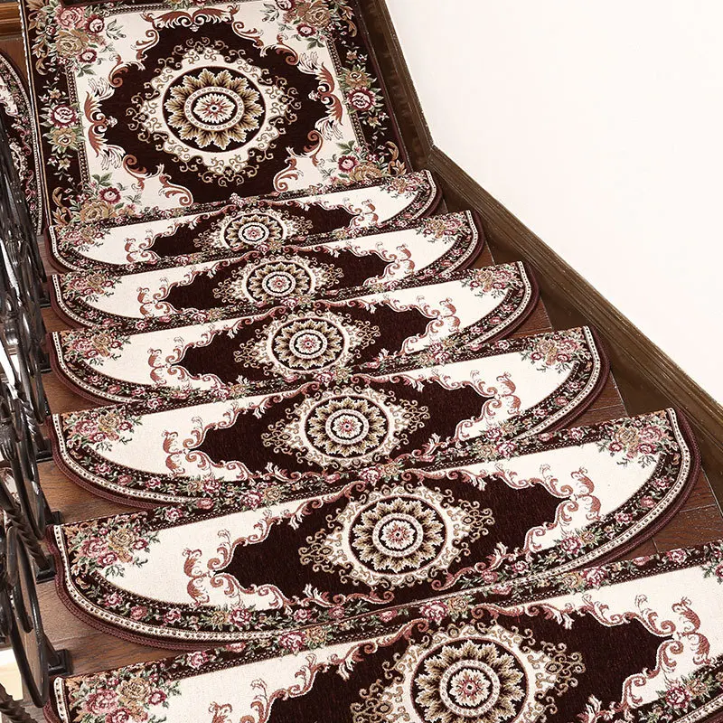 13 Piece Set of Non-slip Stair Treads Stair Carpet Carpet Stair Step Carpet 24X74cm Suitable for 25cm Width Stairs