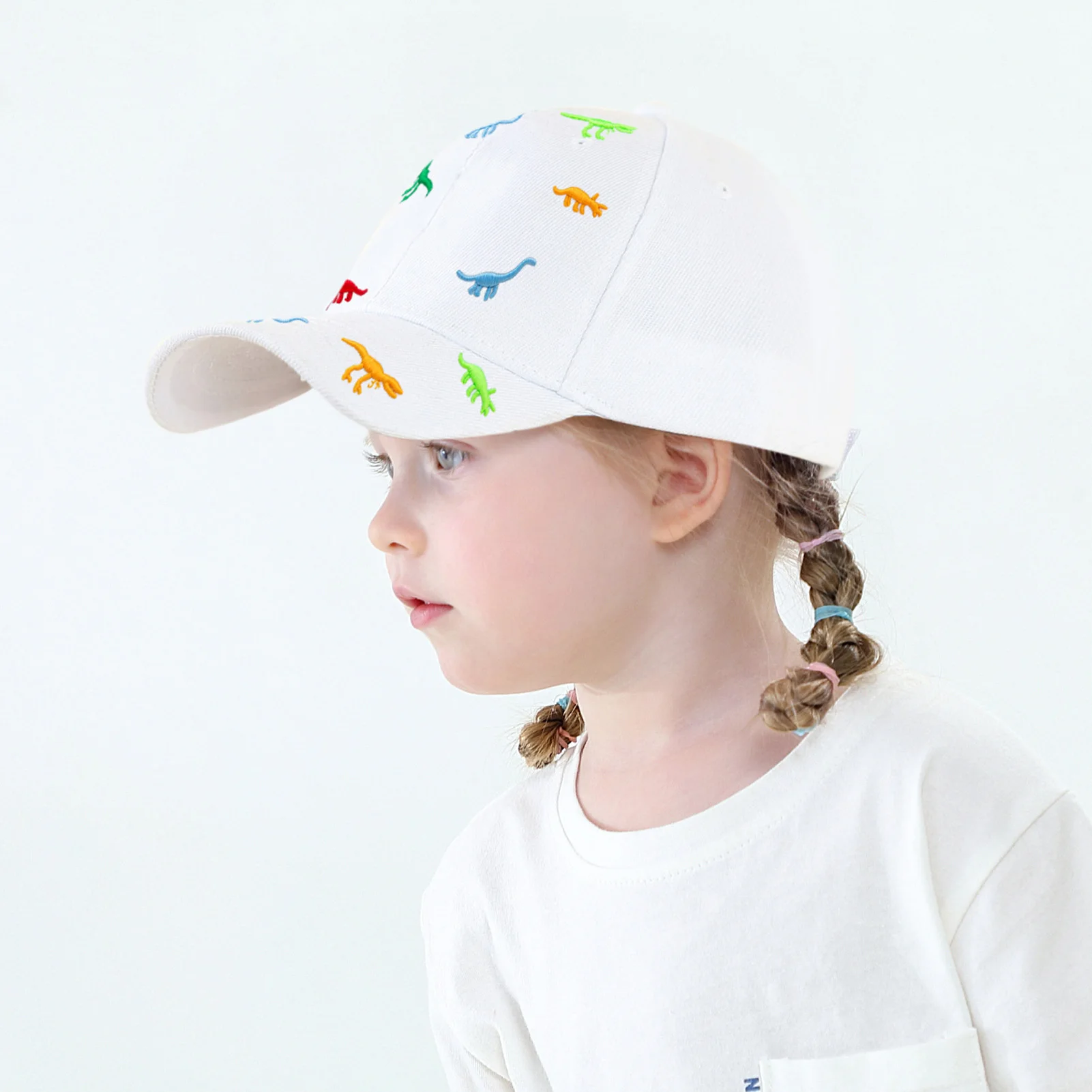 Casual Children's Baseball Cap Dinosaur Pattern Outdoor Soft Sports Hats for Holiday Birthday Gift