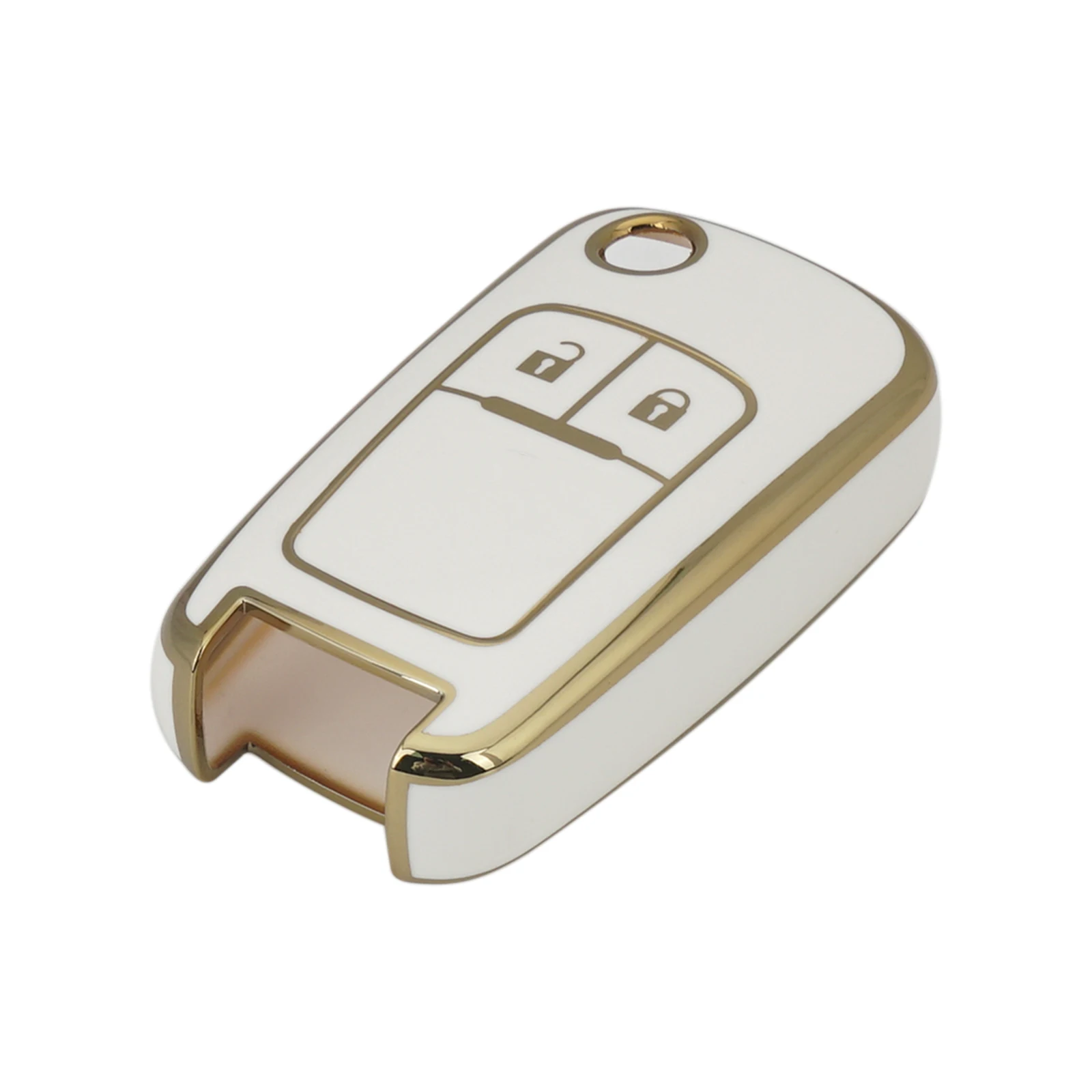 OHMSEN Car Key Case Cover For Chevrolet Cruze Spark Orlando Malibu For Opel Vauxhall Astra J Corsa D E Zafira Mokka White view 4