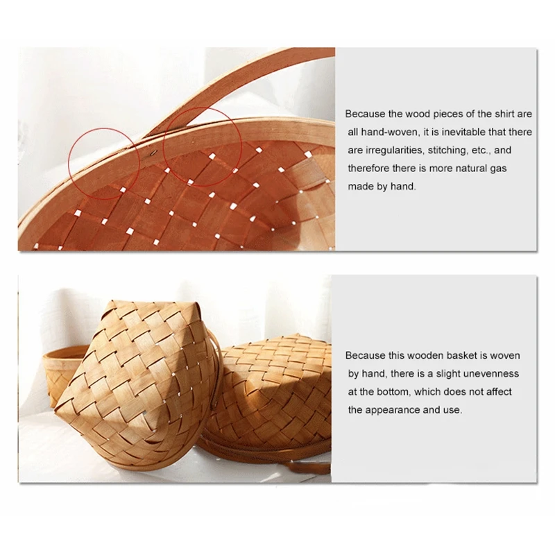 ตะกร้าเก็บของกล่องเก็บสินค้าพร้อมที่จับกล่องเก็บสินค้าตะกร้าไม้หวายทำด้วยมือ