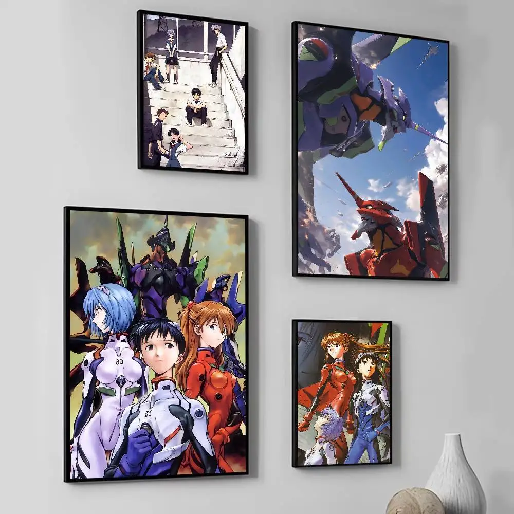 Classic Anime N-Neon G-Genesis E-Evangelion Manga Posters Self Adhesive Waterproof Ideal For Living Room Bedroom Bar Decoration