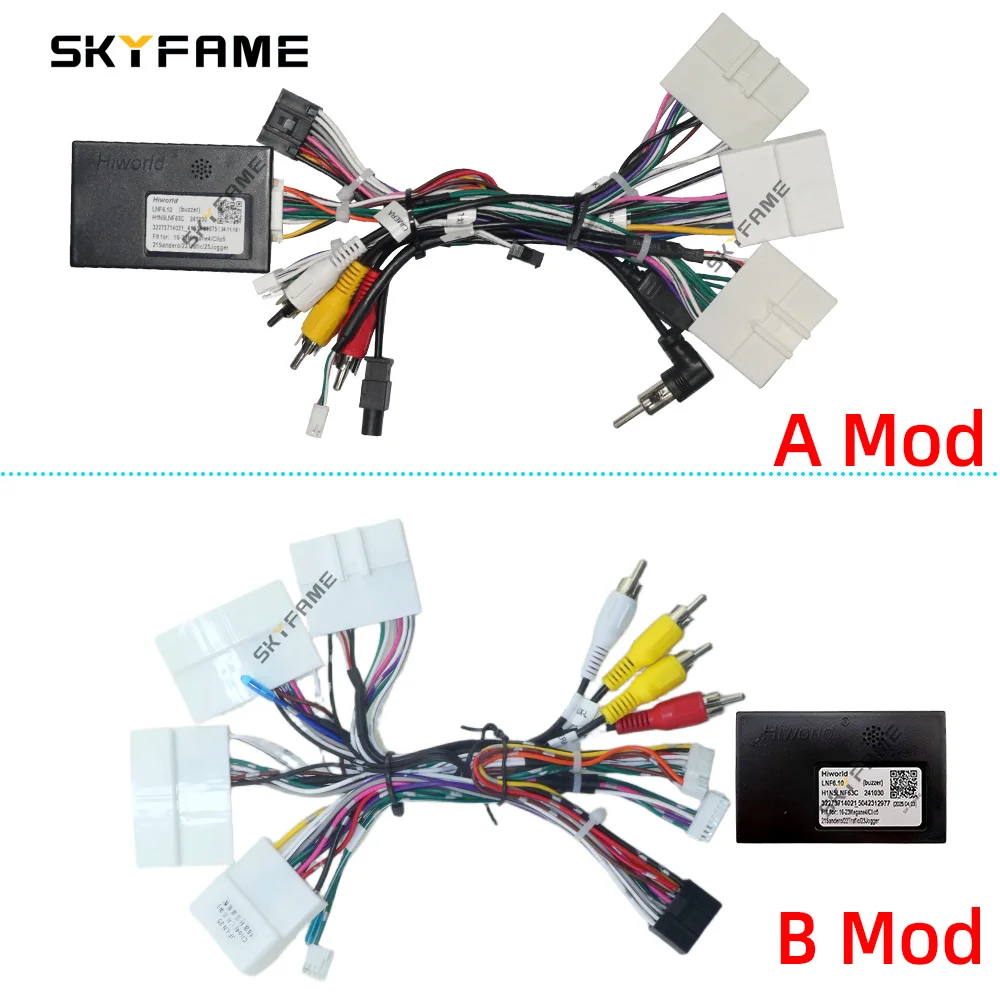 SKYFAME 16pin Car Wiring Harness Adapter Canbus Adnroid Radio Power Cable For Megane 4 Clio 5 Sandero Trafic Jogger LNF6.10