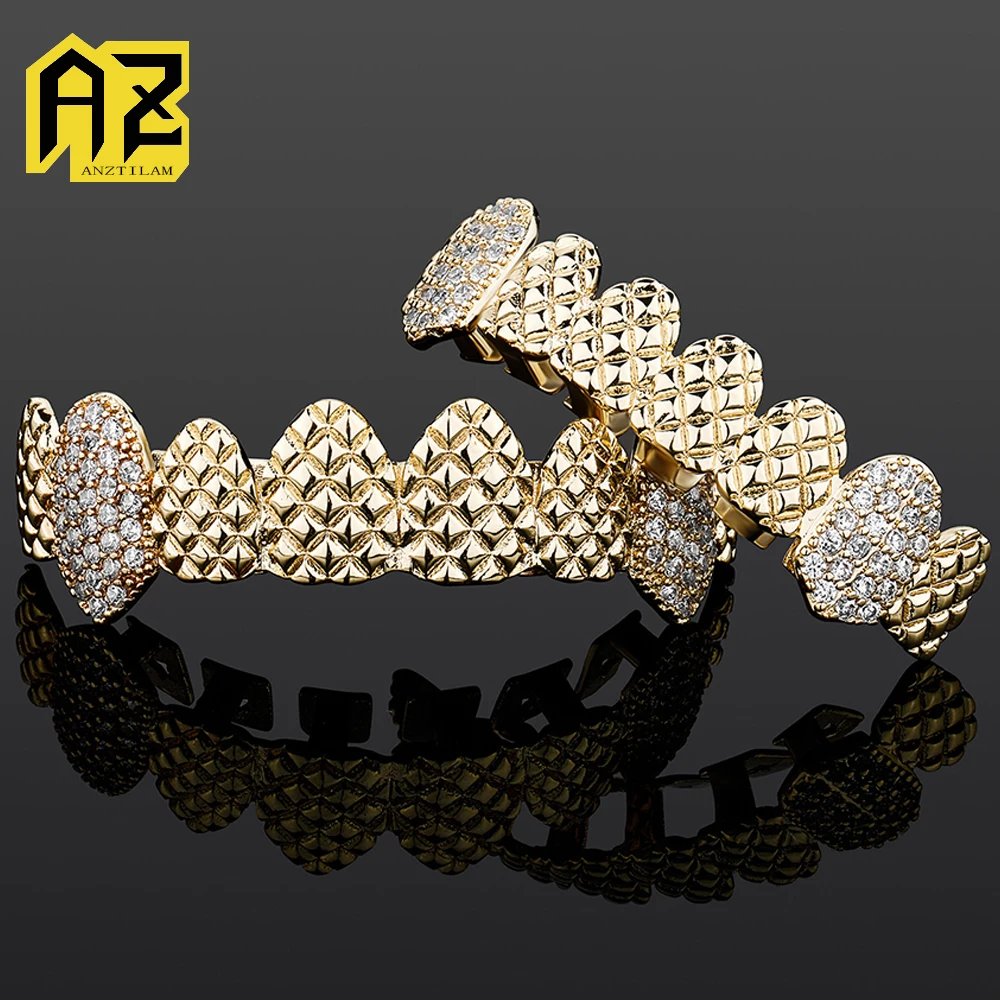 Shine Iced Out Grills Teeth Men Women With Zircion Single Hip Hop Tooth Grillz Caps Fashion Jewelry