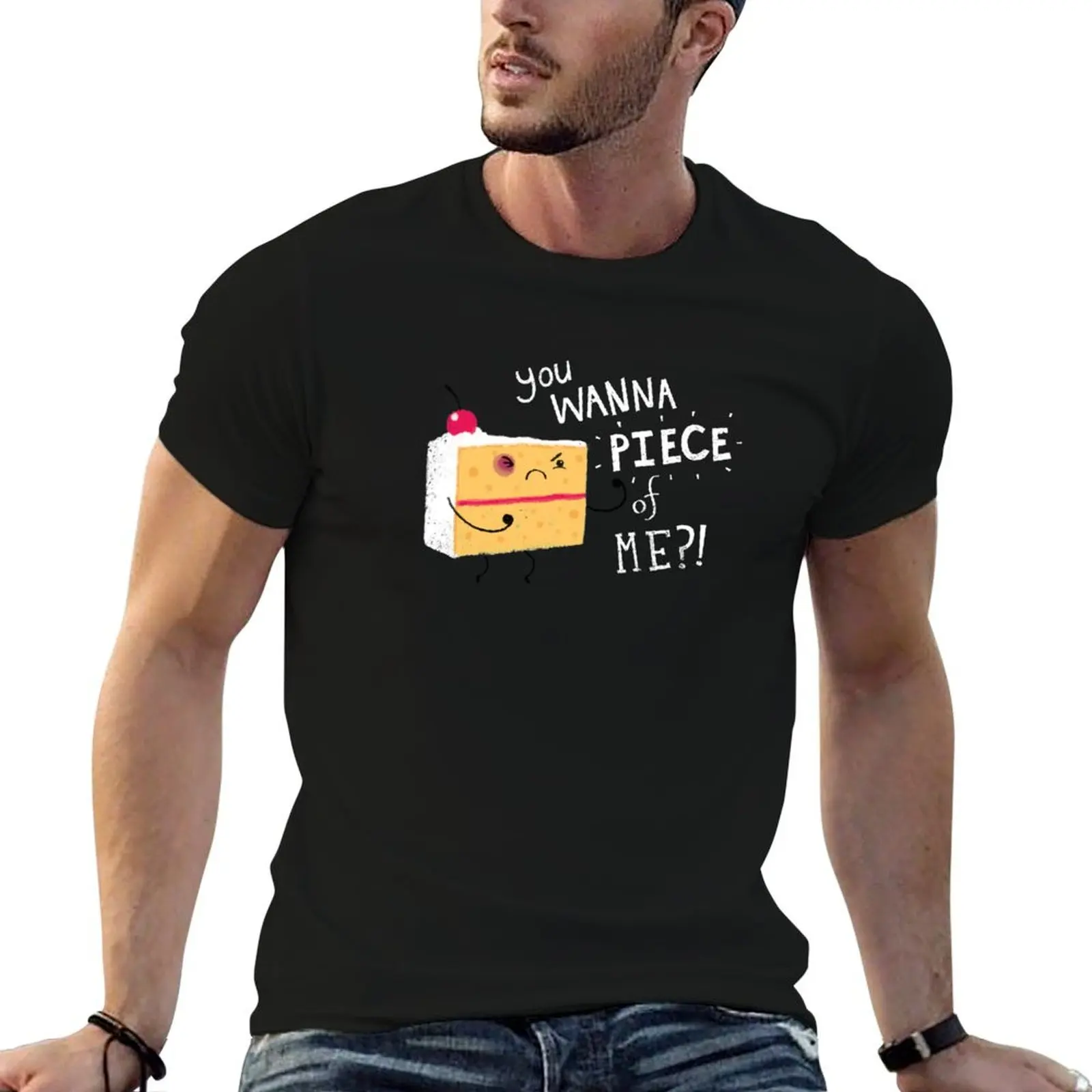Angry Cake T-Shirt Basic Comfort Fit T-Shirt for Men